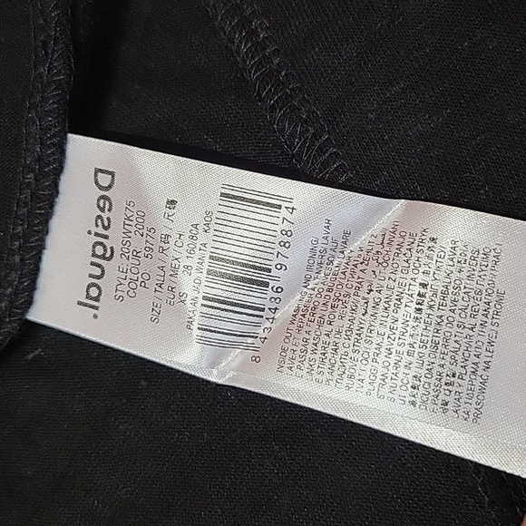 Desigual Linen Blend Lisboa Black Sleeveless Top US XS - Picture 11 of 13